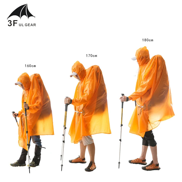 3F Ul Gear Single Person Ultralight Hiking Cycling Raincoat