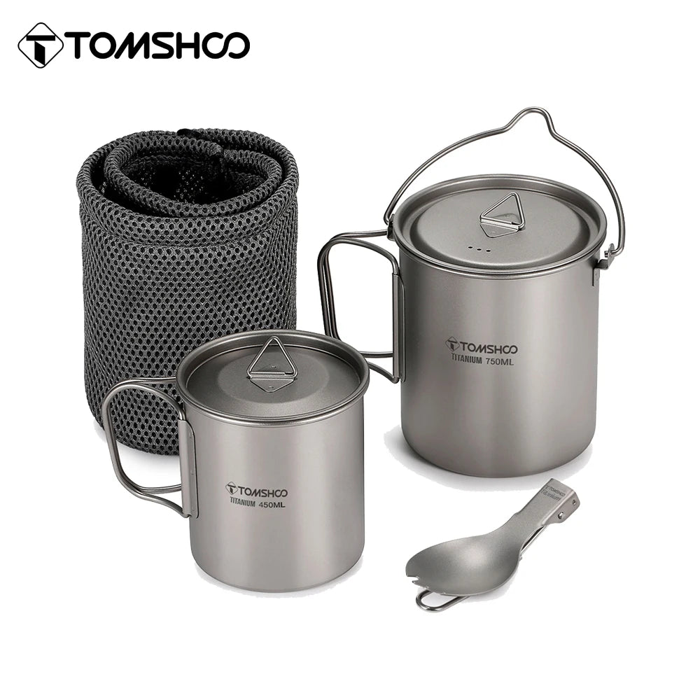 3 PCS Titanium Cookware Set Ultralight