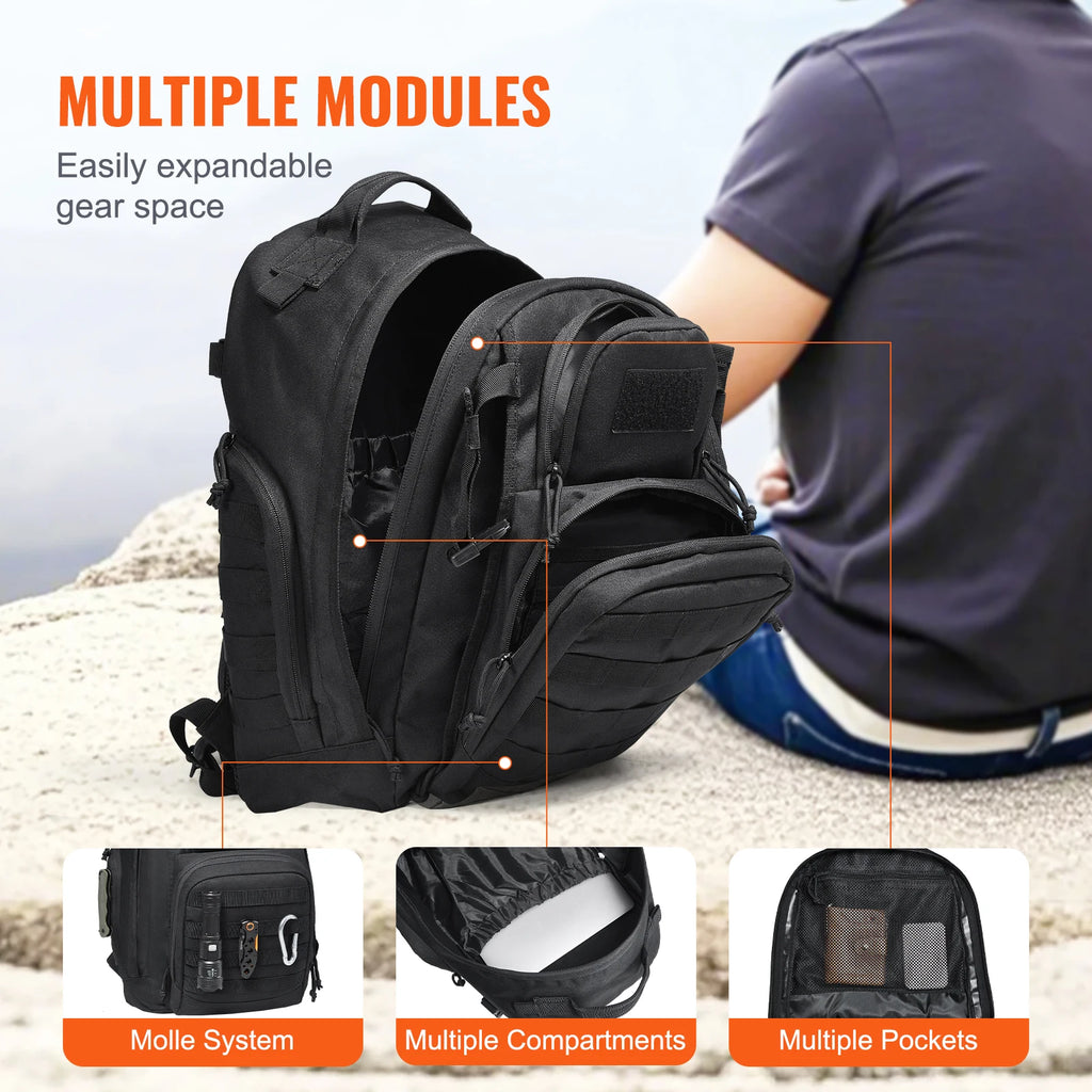 VEVOR 25/40/45L Backpack with Molle Design&Sponge Pad