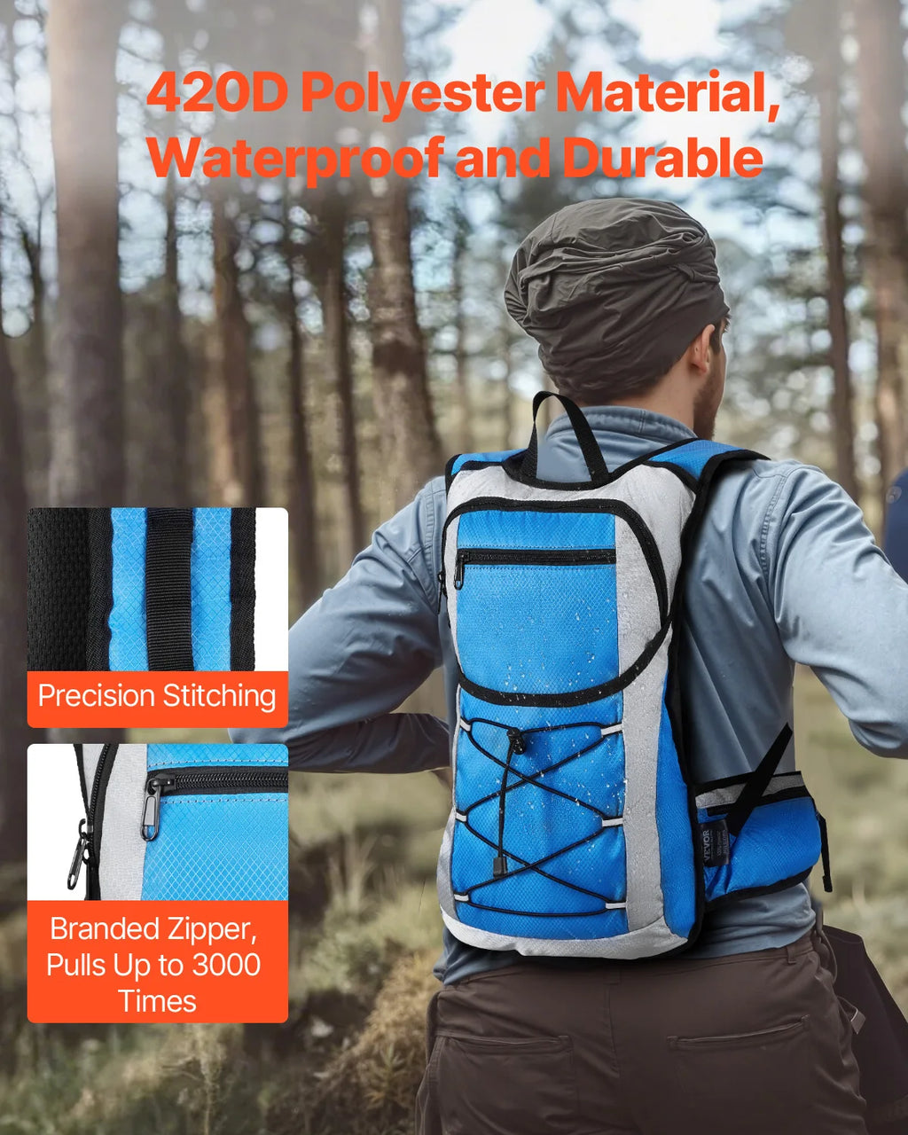 VEVOR 15L Hydration Backpack Insulated Hydration Pack