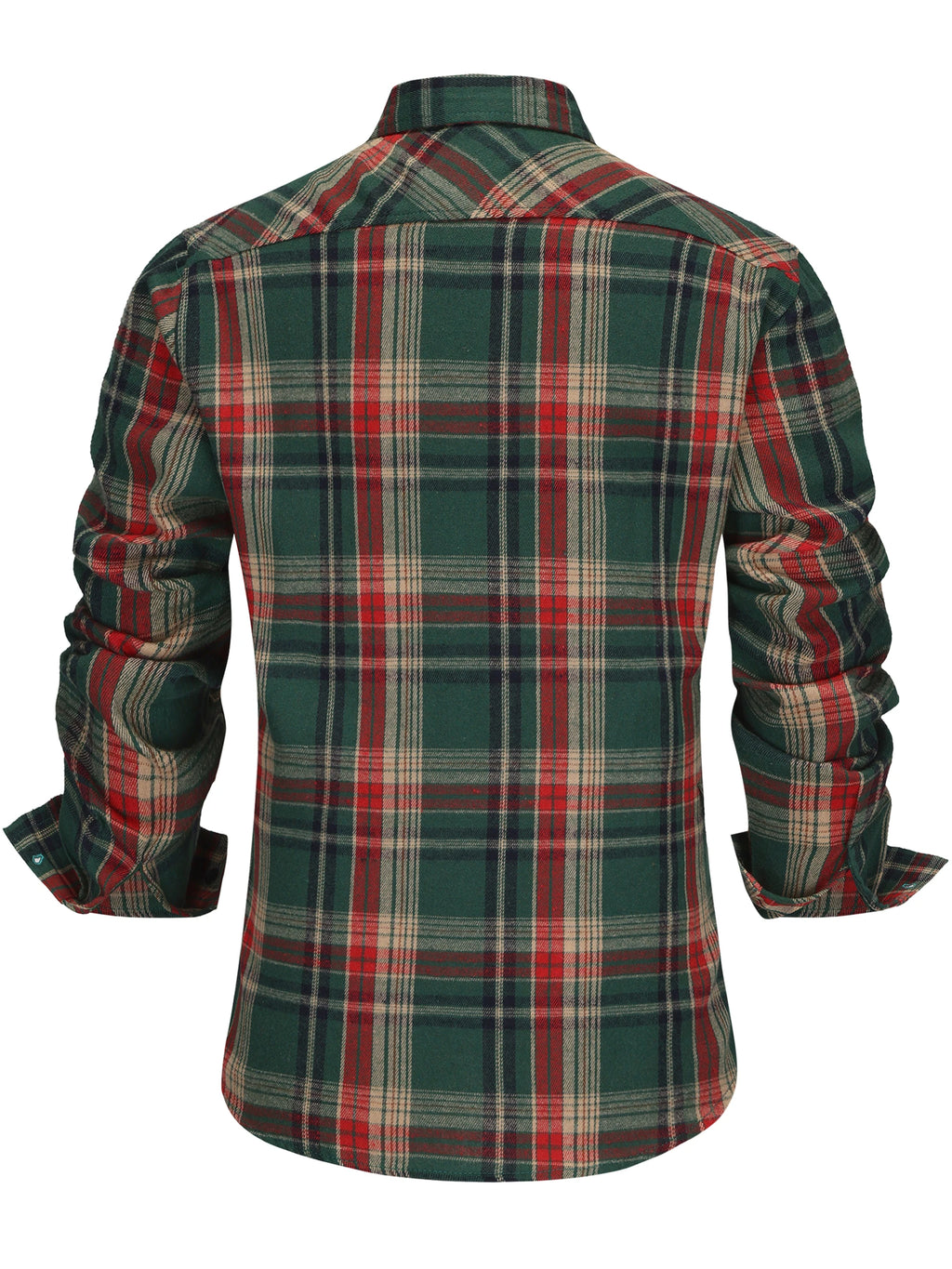 Pure Cotton Men's Plaid Shirt Long Sleeve