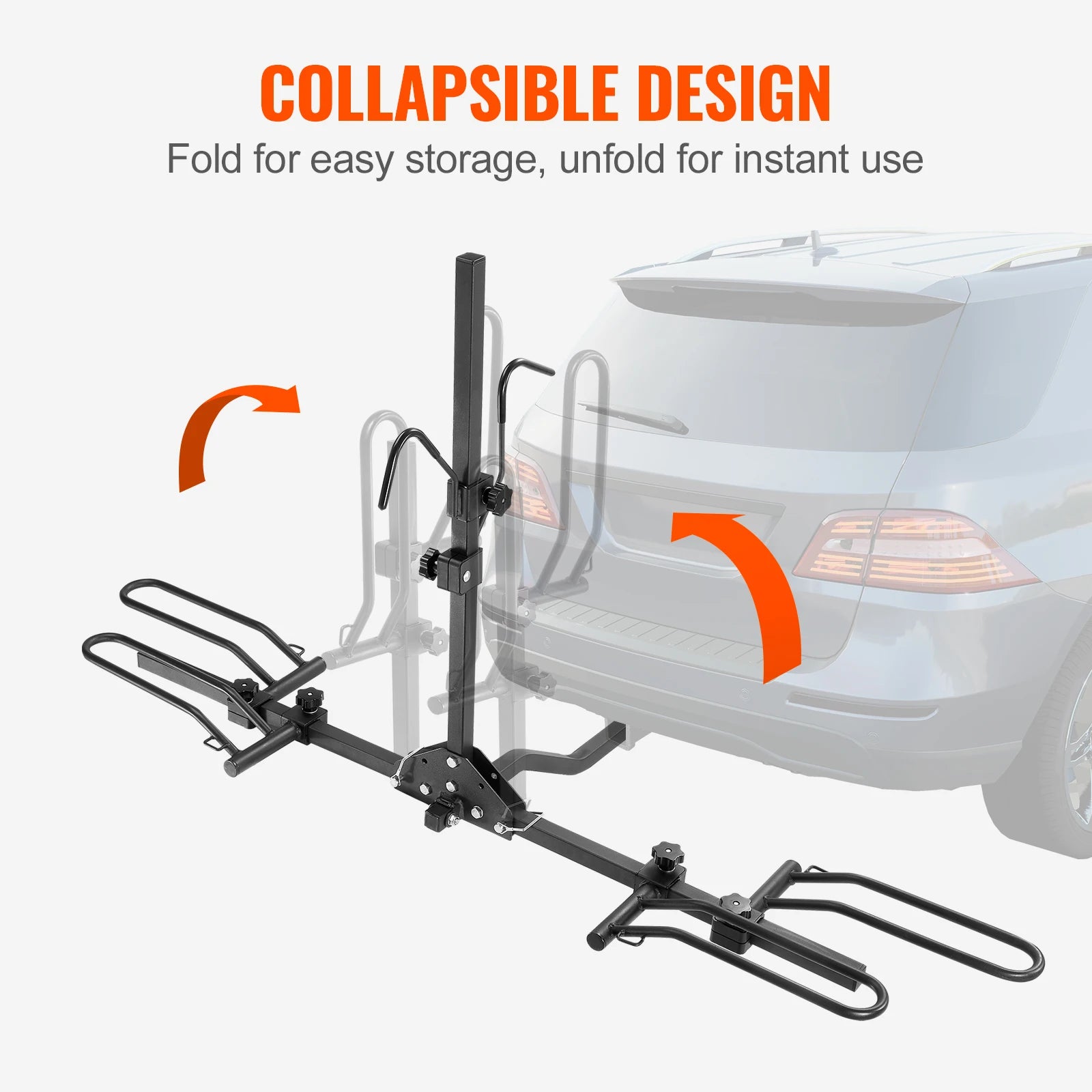 SucceBuy Hitch Mount Bike Rack 2-Bike Platform Style 80 LBS Max