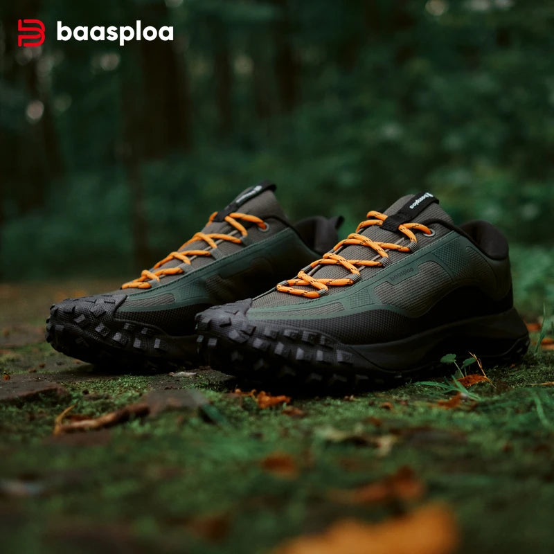 Baasploa New Men Hiking Shoes Anti Splash