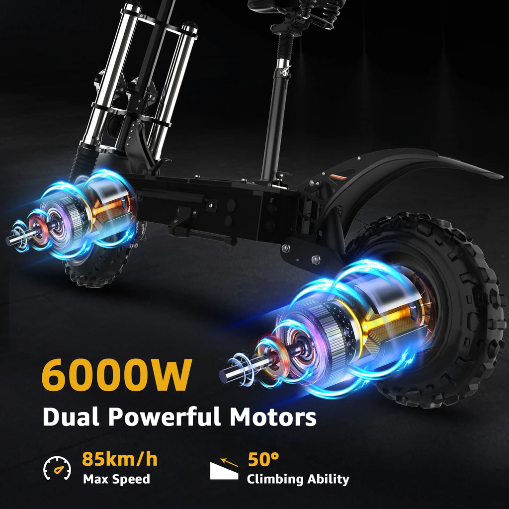 Single Dual Motor Electric Scooter for Adults 85km/h  Foldable E-Scooter