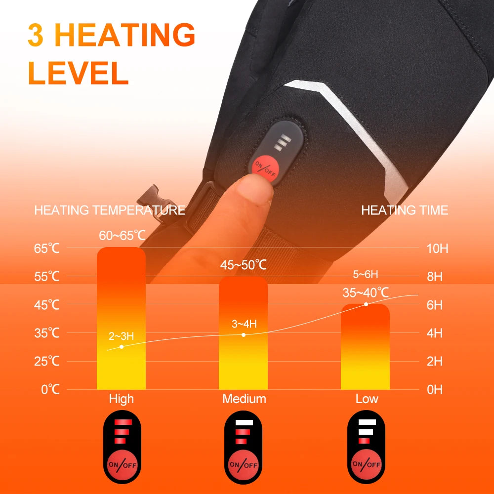 Winter Gloves Heating Hand Warm Electric Thermal Gloves