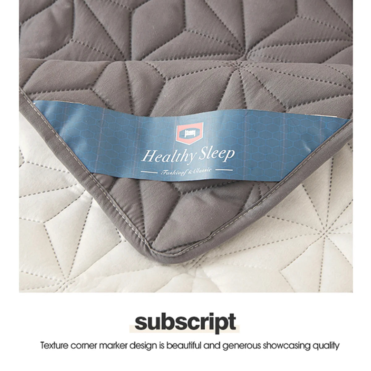 Waterproof Double Mattress Topper With Elastic Band Quilted Protector Pad