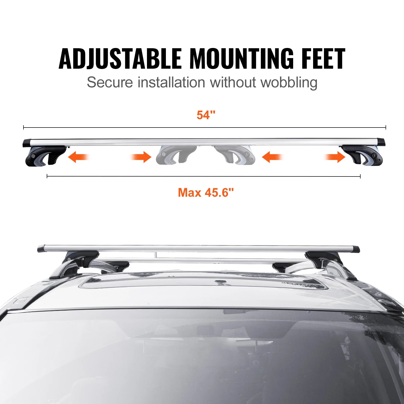 SucceBuy Roof Rack Crossbar Baggage Luggage Carrier 200LBS