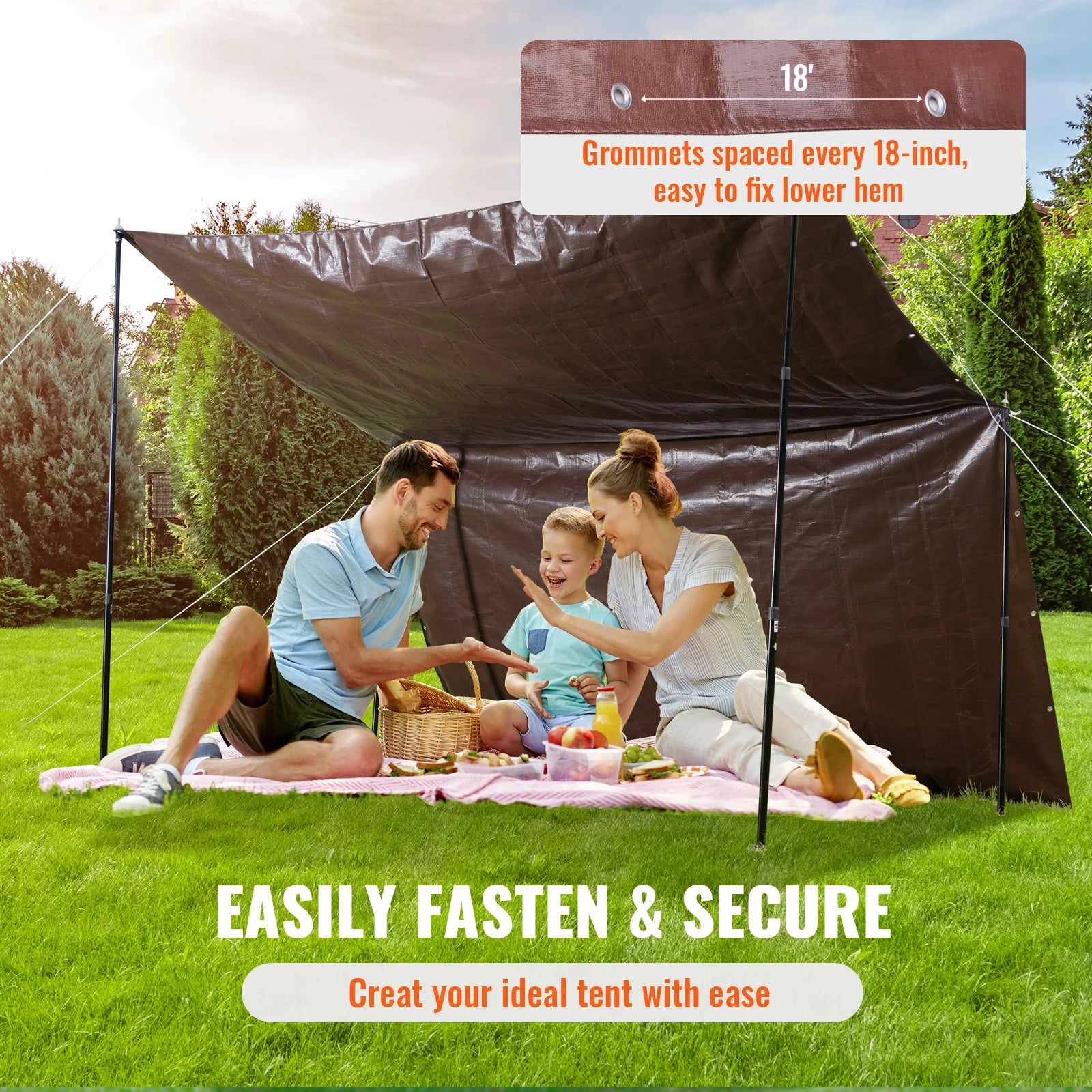 SucceBuy Heavy Duty Tarp 16 Mil Thick  Waterproof