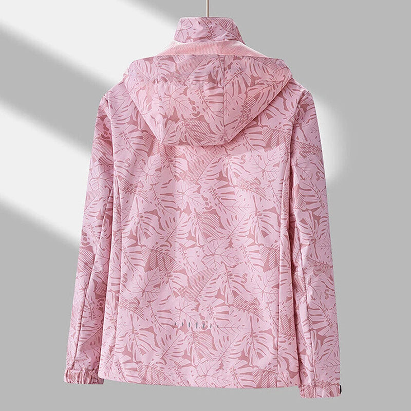 Womens Sportswear Outdoor Jacket Detachable Hood Windproof Waterproof