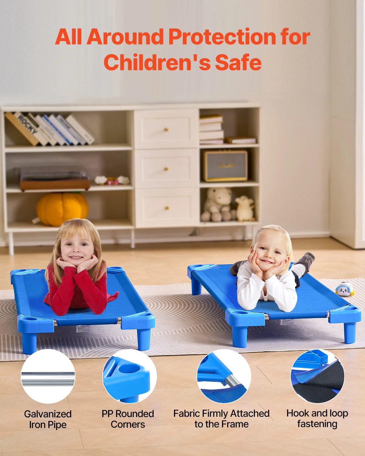 SucceBuy Stackable Kiddie Cot Pack of 4/6