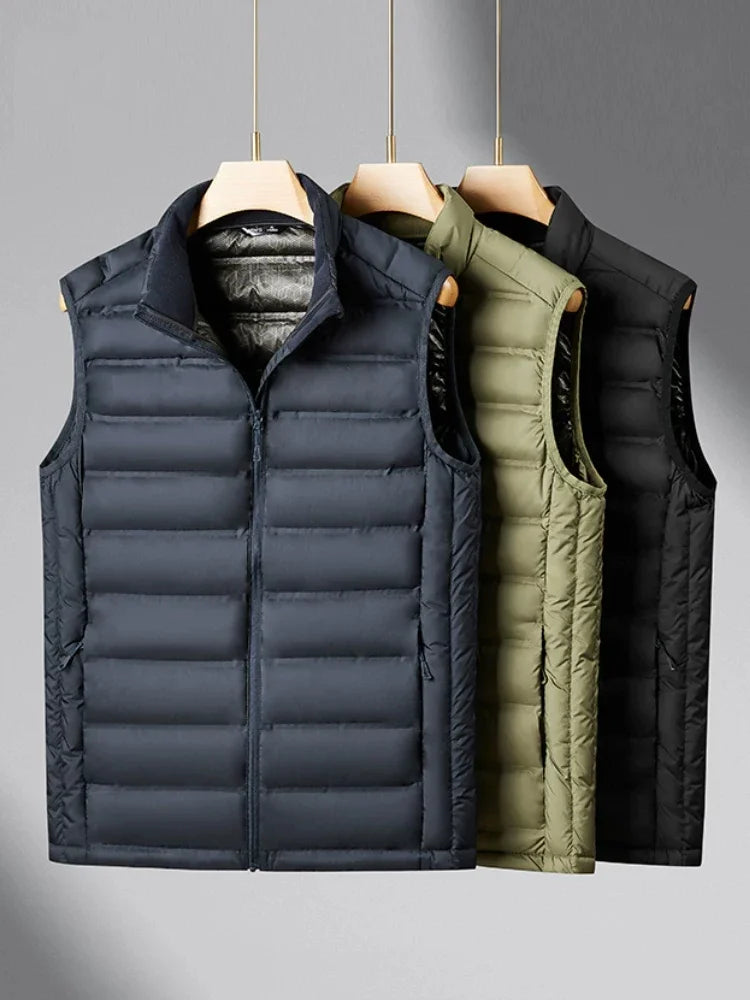 90%White Duck Down Winter Couple Vest Sleeveless