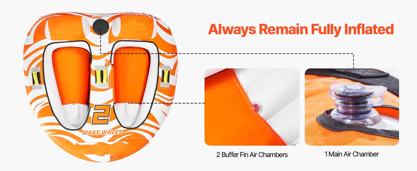 SucceBuy Towable Tubes for Boating 2Person Inflatable Boat