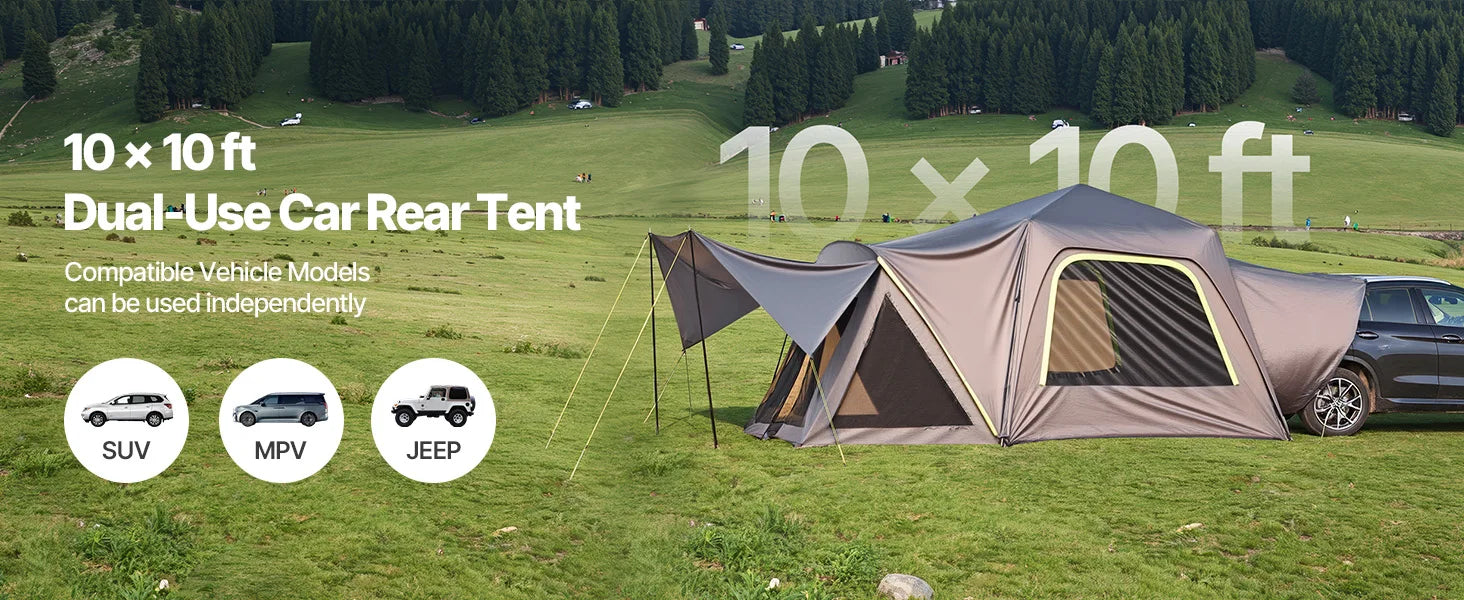 SucceBuy SUV Tent for Camping Waterproof PU2000mm