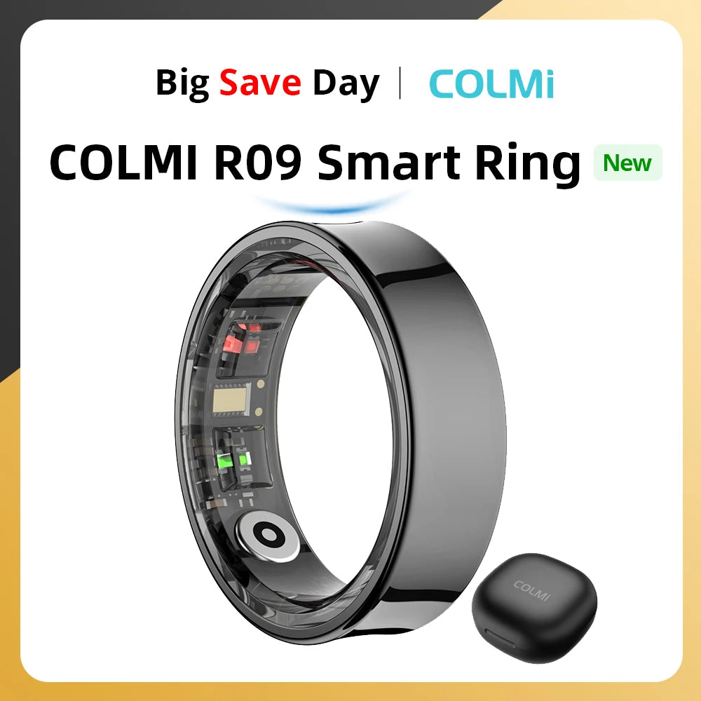 2024 COLMI R09 Smart Ring Men Women with Charging Case