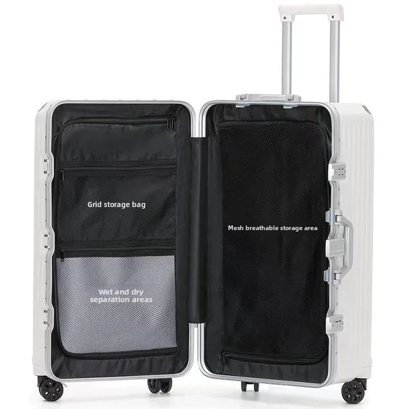 Aluminum Frame Five-Wheel Unisex Luggage