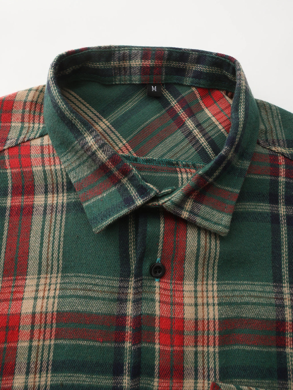 Pure Cotton Men's Plaid Shirt Long Sleeve