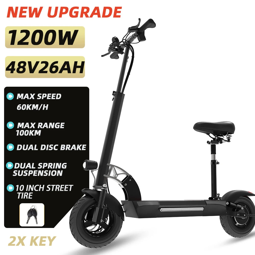 Single Dual Motor Electric Scooter for Adults 85km/h  Foldable E-Scooter