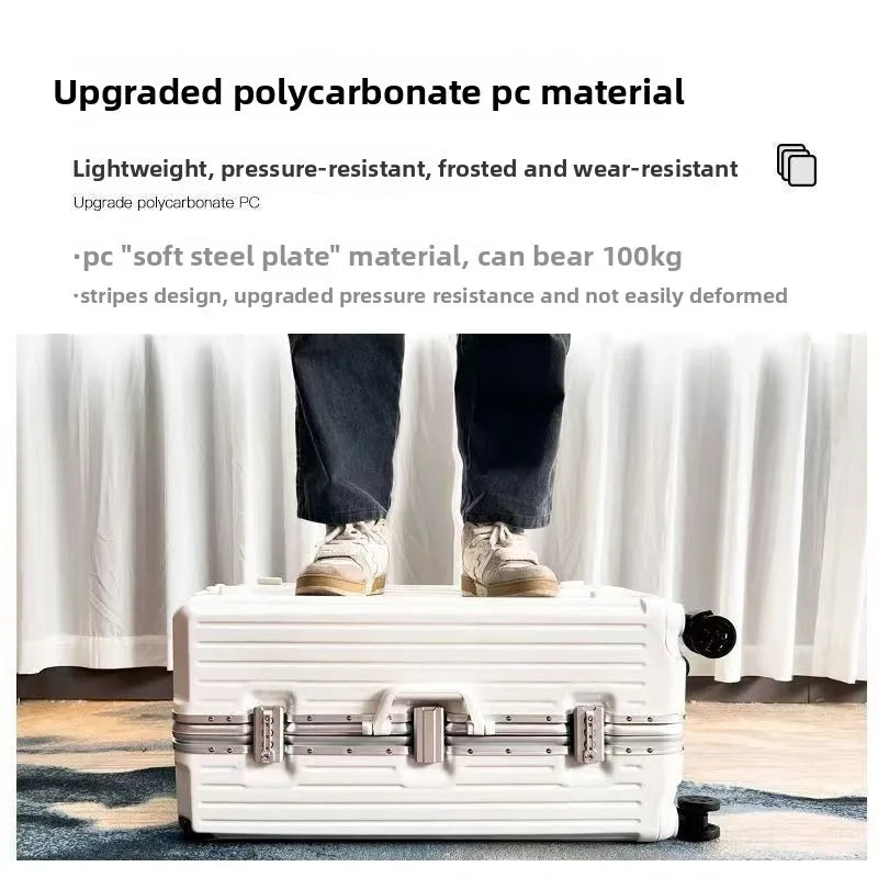 Aluminum Frame Five-Wheel Unisex Luggage