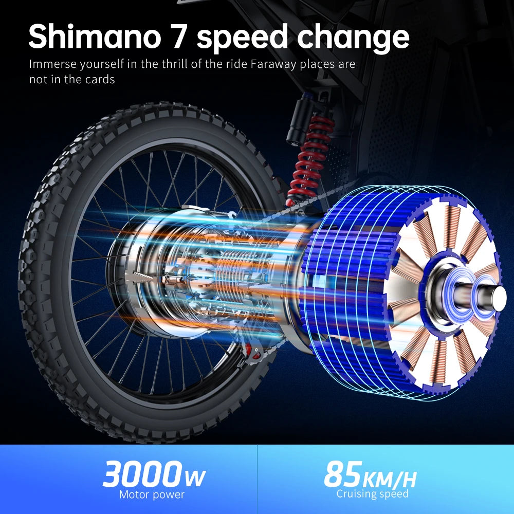 EKX X21 Max Electric Motorcycles 3000W Brushless Gearless Motors Speed 85Kmh