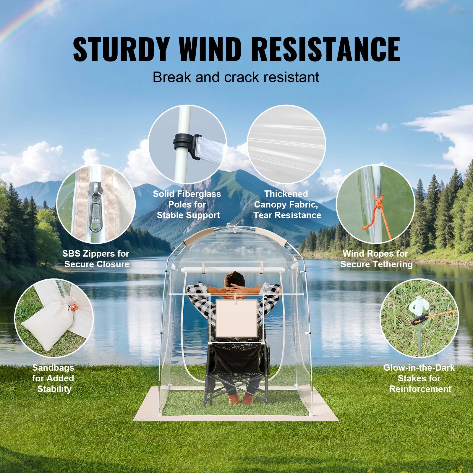 VEVOR Sports Tent Instant Shelter Weatherproof Pod