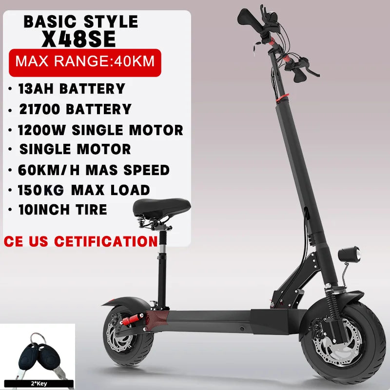 Single Dual Motor Electric Scooter for Adults 85km/h  Foldable E-Scooter