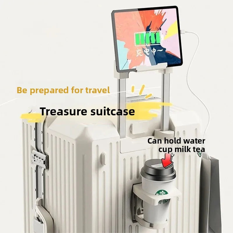 Aluminum Frame Five-Wheel Unisex Luggage