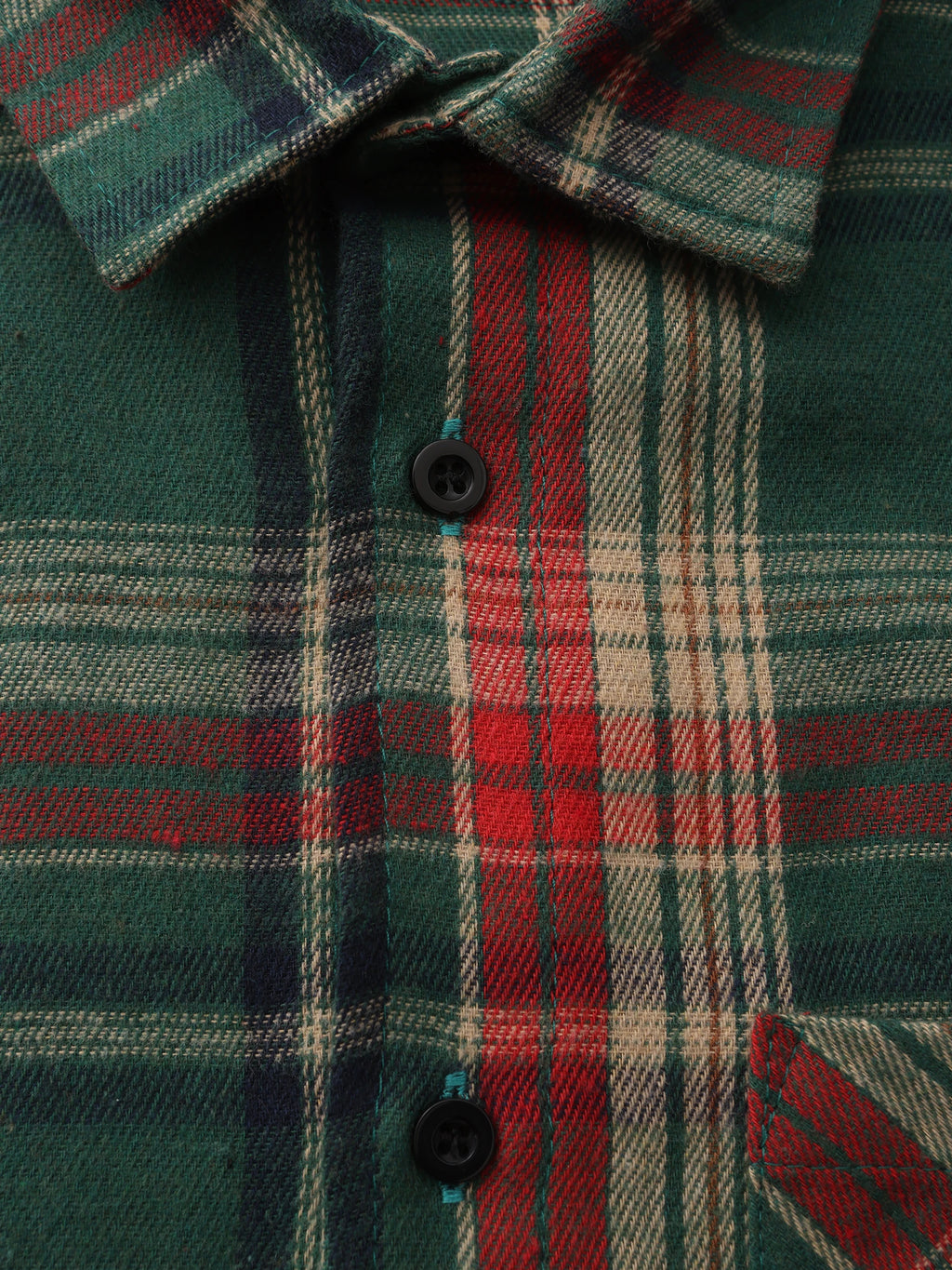 Pure Cotton Men's Plaid Shirt Long Sleeve