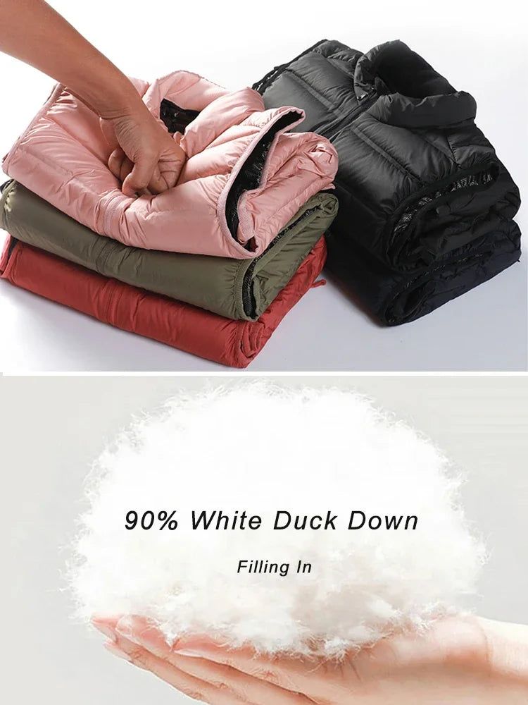 90%White Duck Down Winter Couple Vest Sleeveless