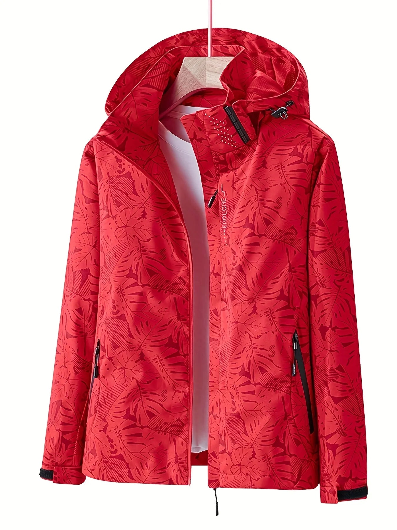 Womens Sportswear Outdoor Jacket Detachable Hood Windproof Waterproof