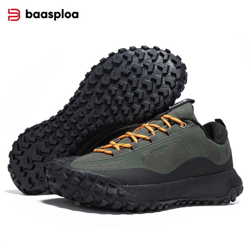 Baasploa New Men Hiking Shoes Anti Splash