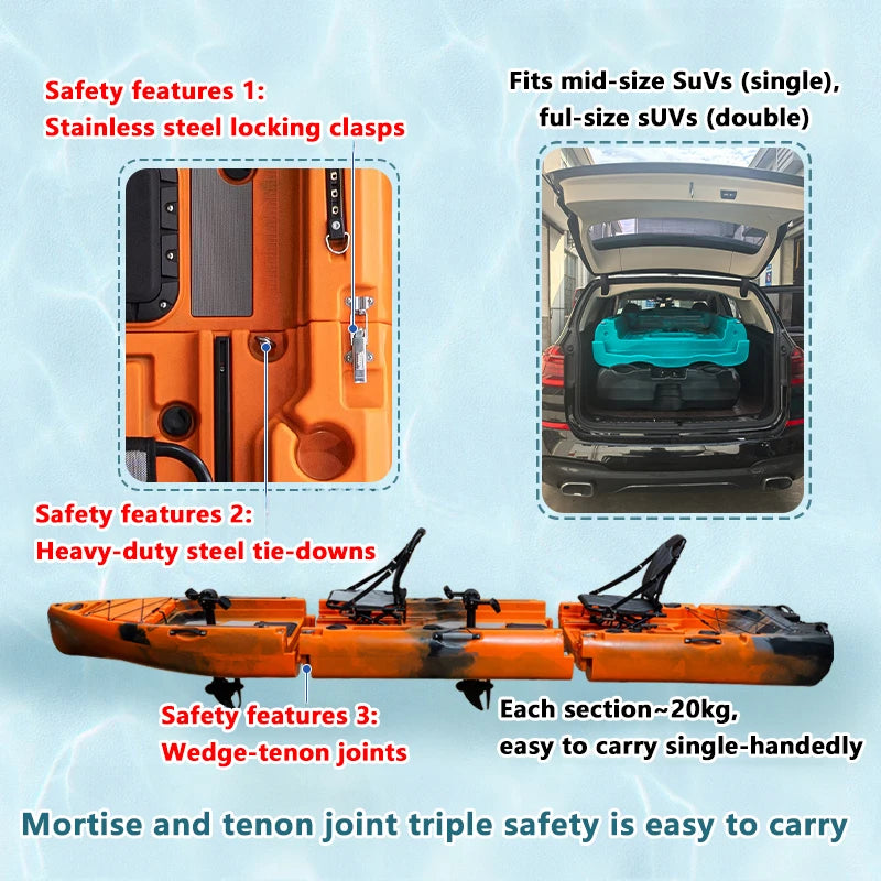 Modular Kayak Electric/Pedal-Driven Inflatable Kayak Portable