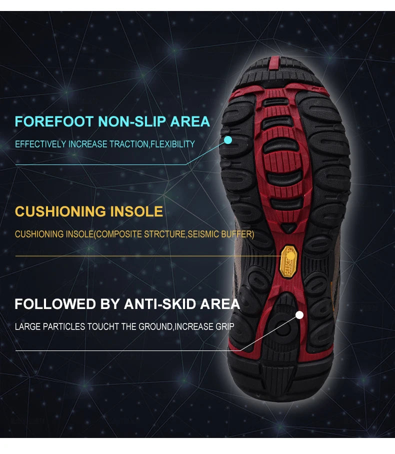 HIKEUP Non-slip Wear Resistant Men‘s Outdoor Hiking Shoes