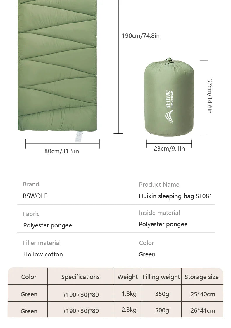 BISINNA Camping Sleeping Bag Ultralight Warm