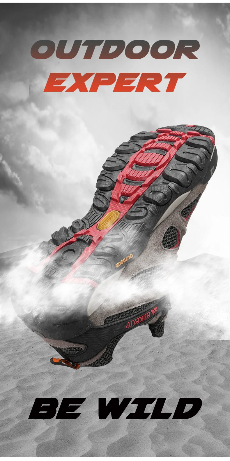 HIKEUP Non-slip Wear Resistant Men‘s Outdoor Hiking Shoes