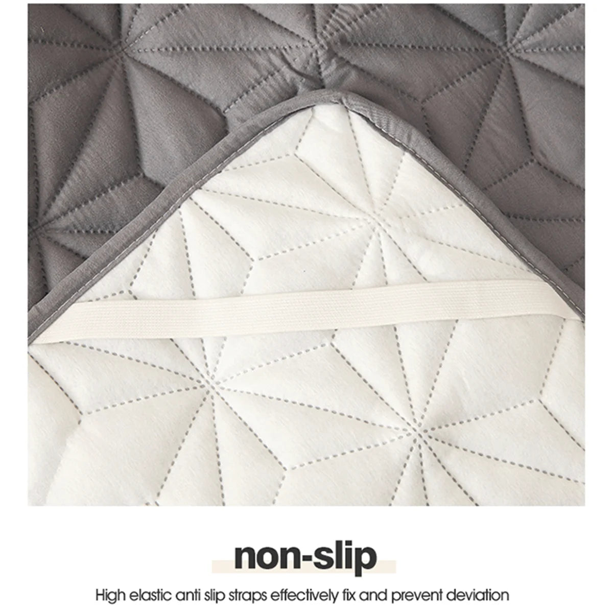 Waterproof Double Mattress Topper With Elastic Band Quilted Protector Pad